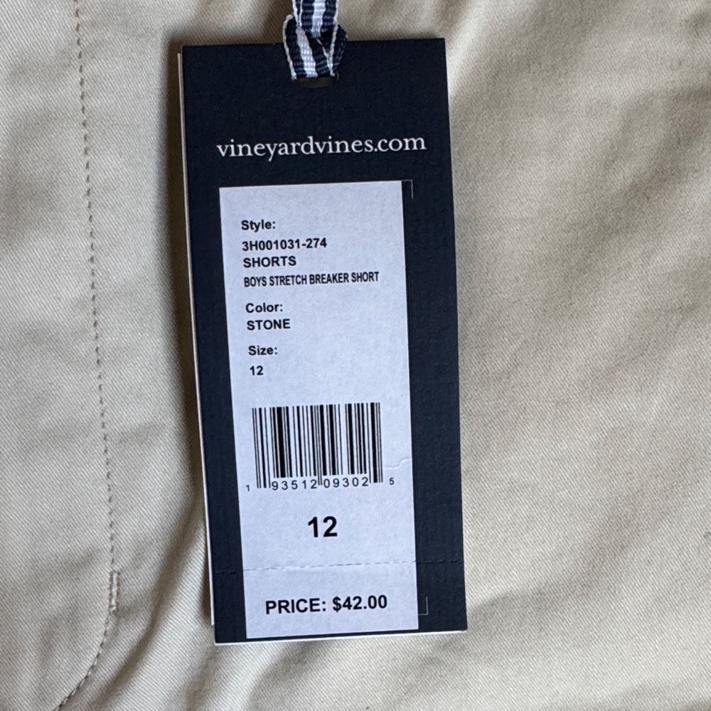 Vineyard Vines Boys Stretch Breaker Short size 12 color stone - Picture 4 of 5